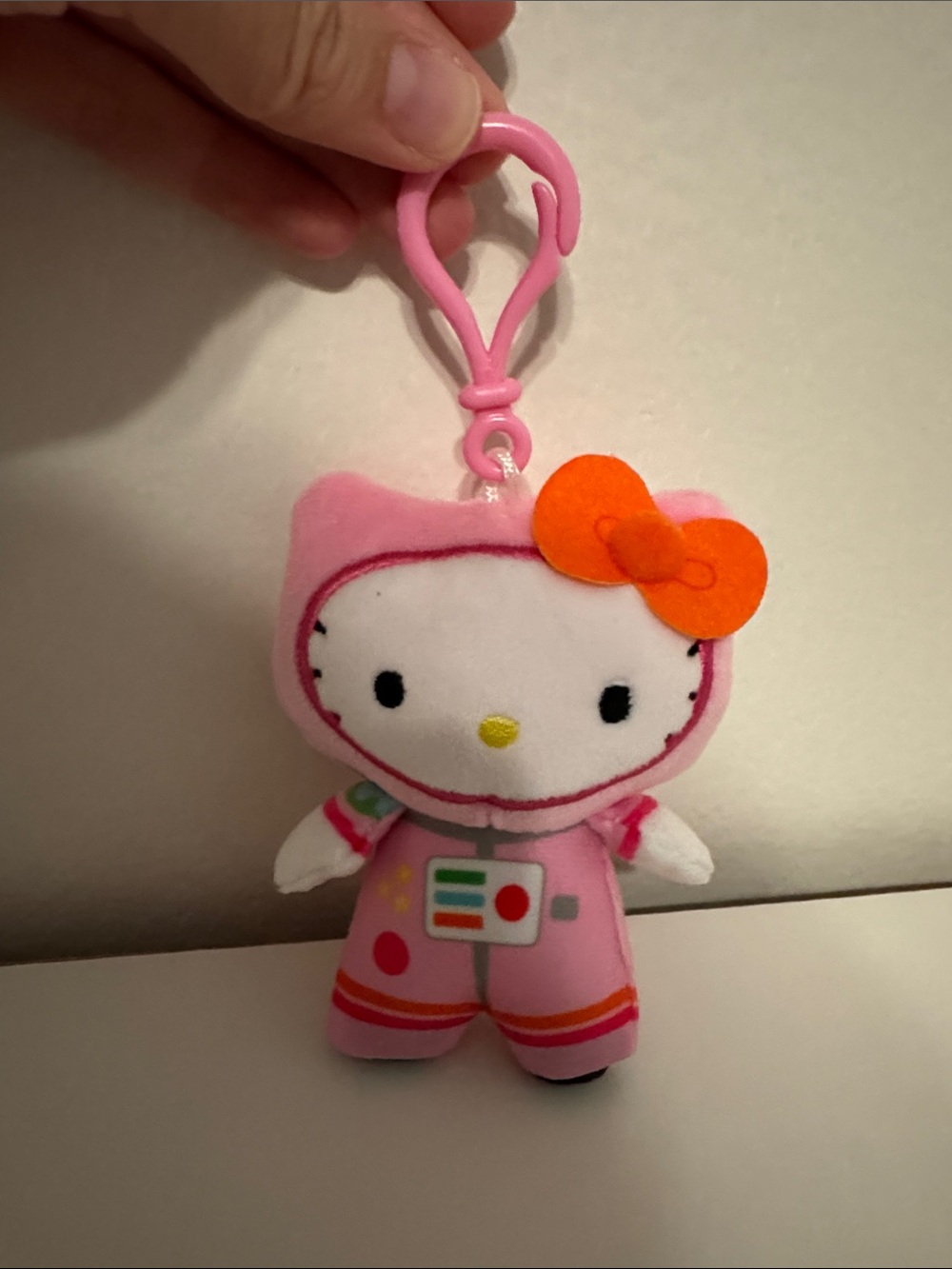 Sanrio Hello Kitty Pink Astronaut Plush Keychain